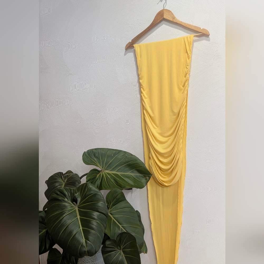 Golden Goddess Multi-Way Ruched Tie Bodycon Dress